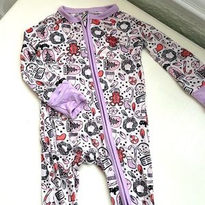 In My Jammers x Karrie Locher Zip Up Footie, 3-6mth